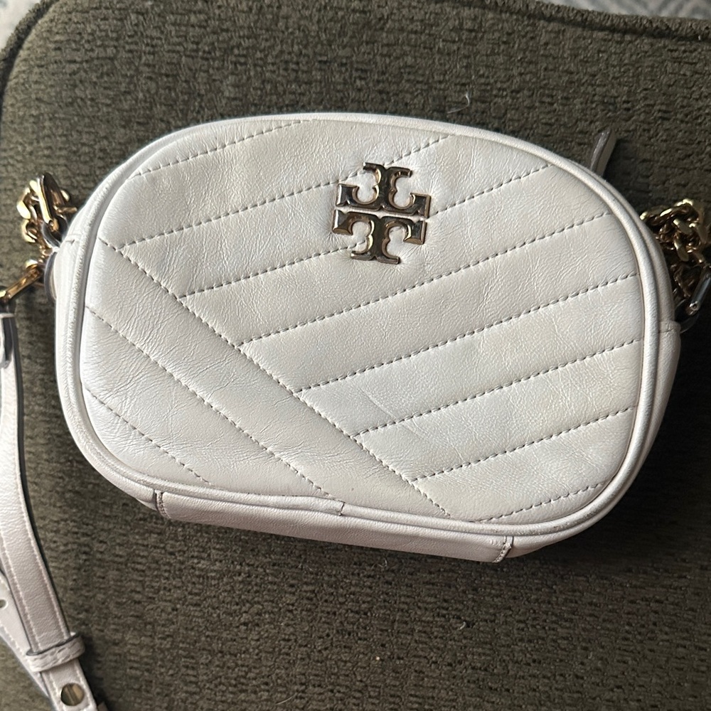 Tory Burch Cream Quilted KIRA Crossbody Bag
